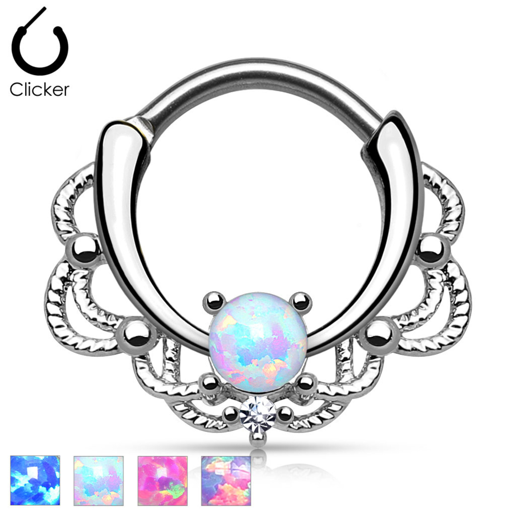 Hollywood Body Jewelry Lacey Opal Clicker