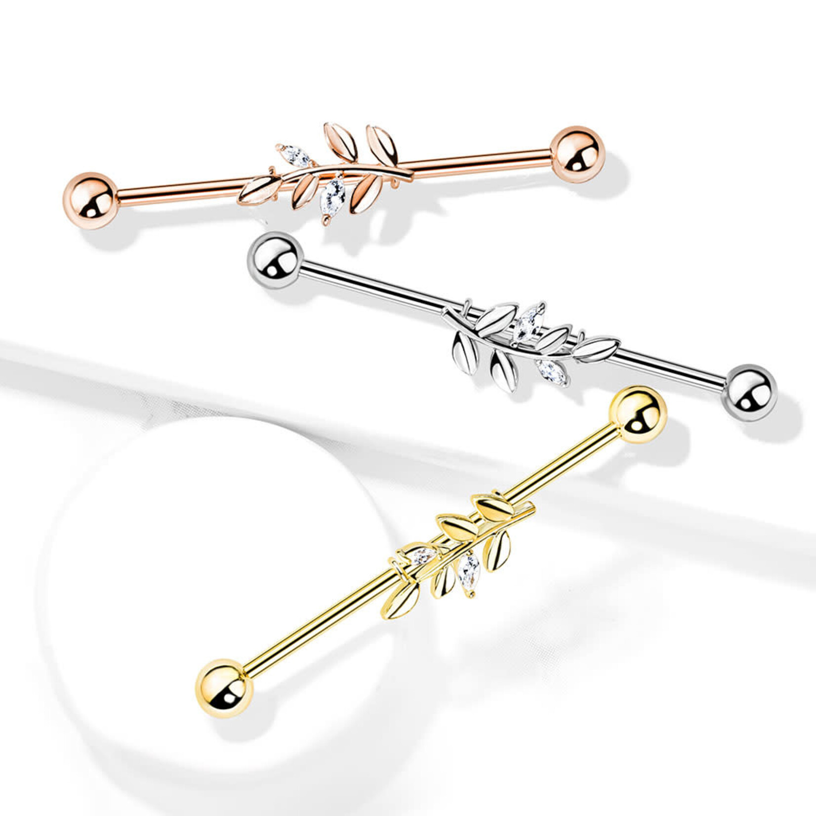 Hollywood Body Jewelry Leaf Barbell