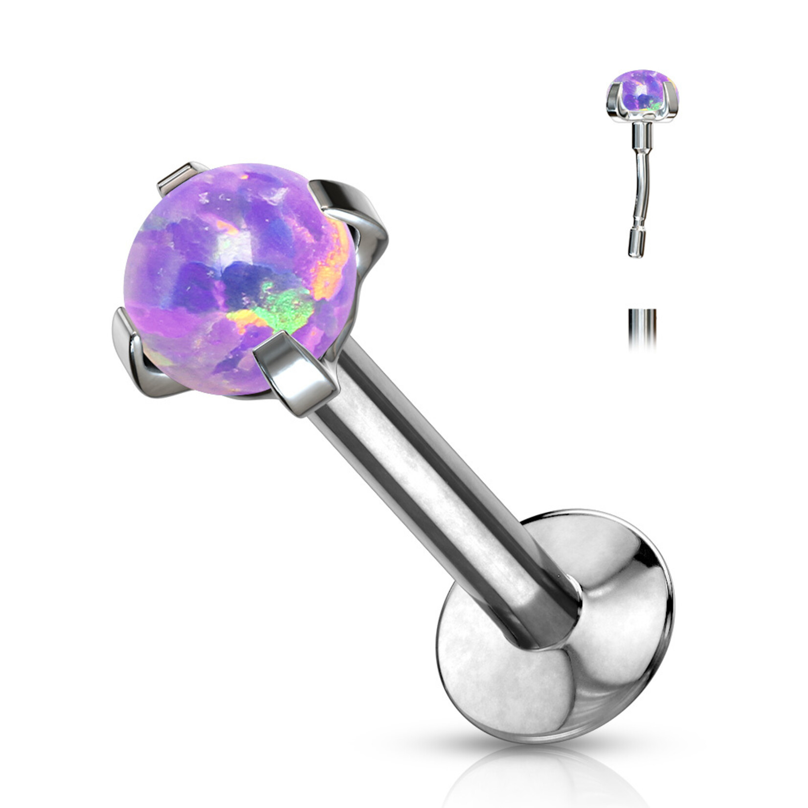 Jewelry Opal Labret Studs 20Ga