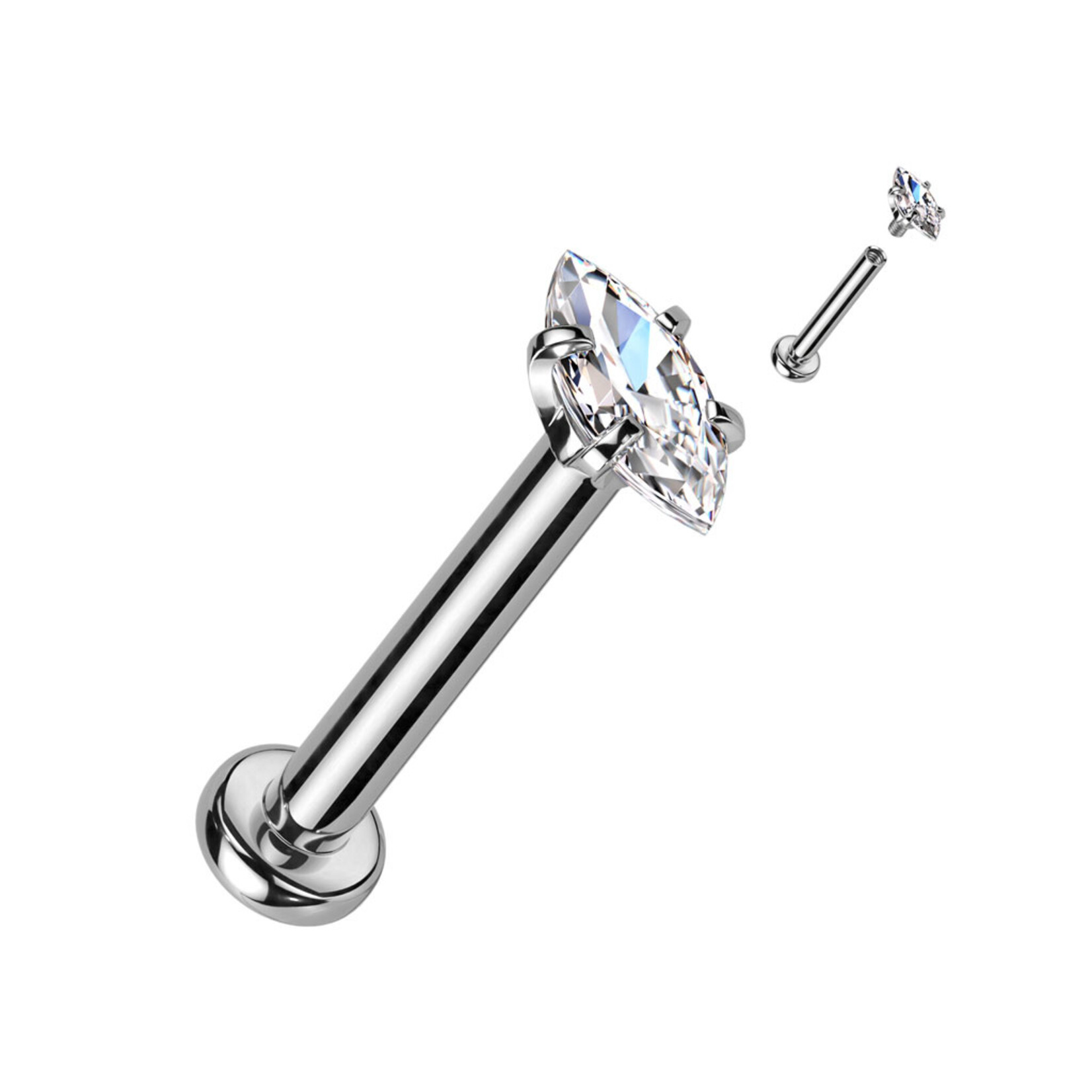 Body Jewelry Marquise Gem Labret