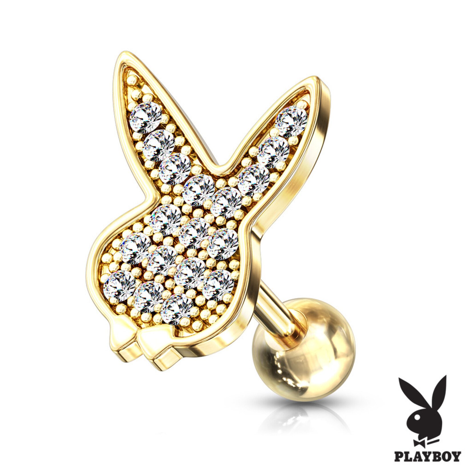 Jewelry Playboy Bunny Stud Barbell