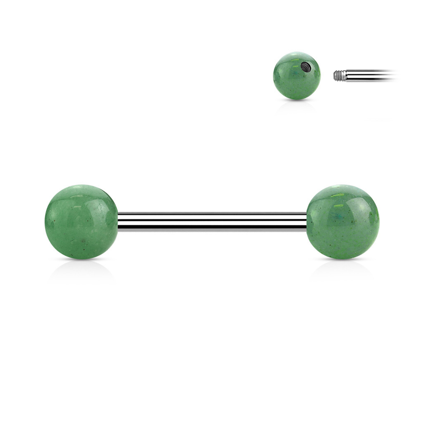 Hollywood Body Jewelry Natural Stone Barbell