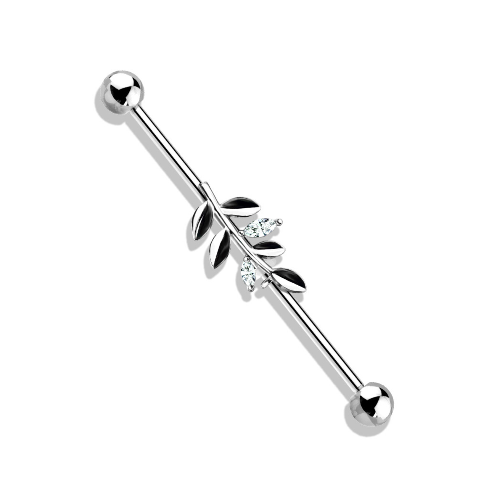 Hollywood Body Jewelry Leaf Barbell