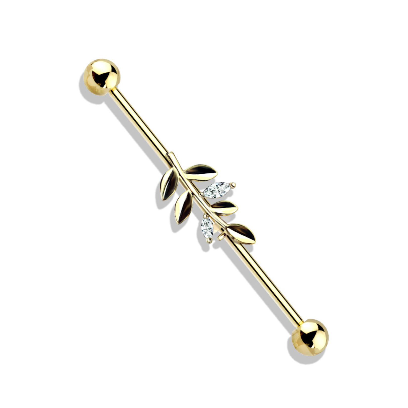 Hollywood Body Jewelry Leaf Barbell