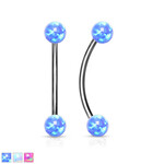 Hollywood Body Jewelry Opal Bent Barbell