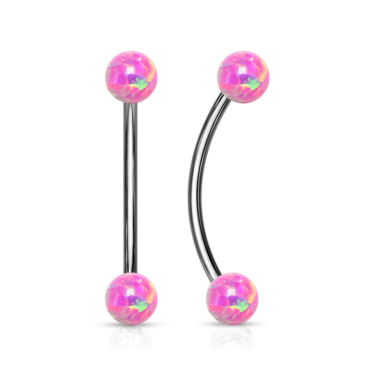 Hollywood Body Jewelry Opal Bent Barbell