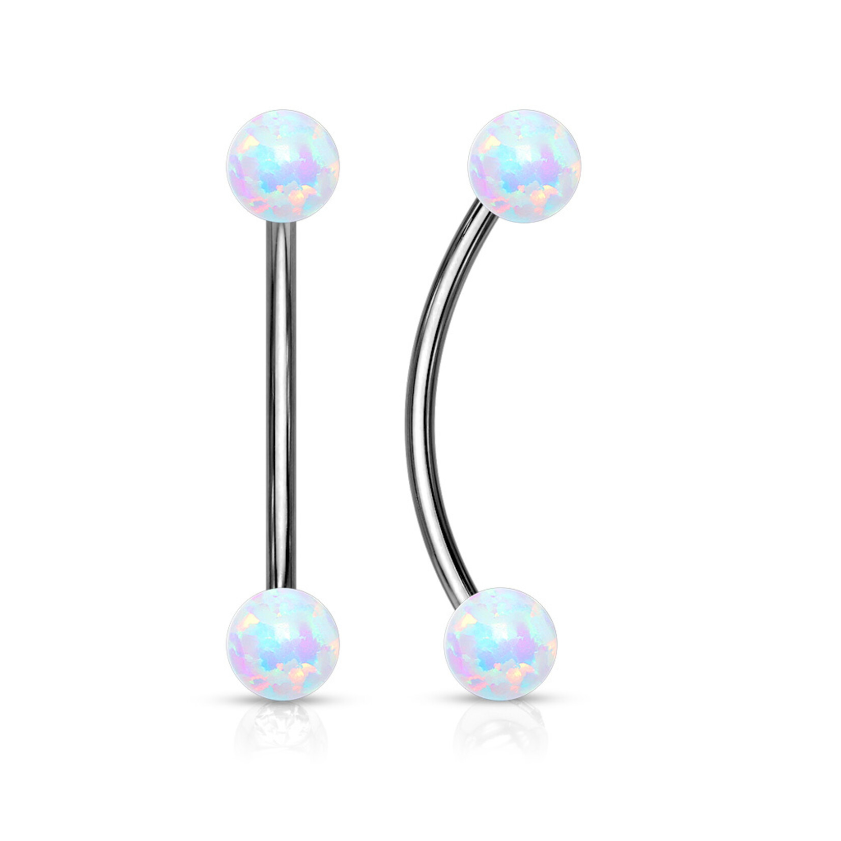 Hollywood Body Jewelry Opal Bent Barbell
