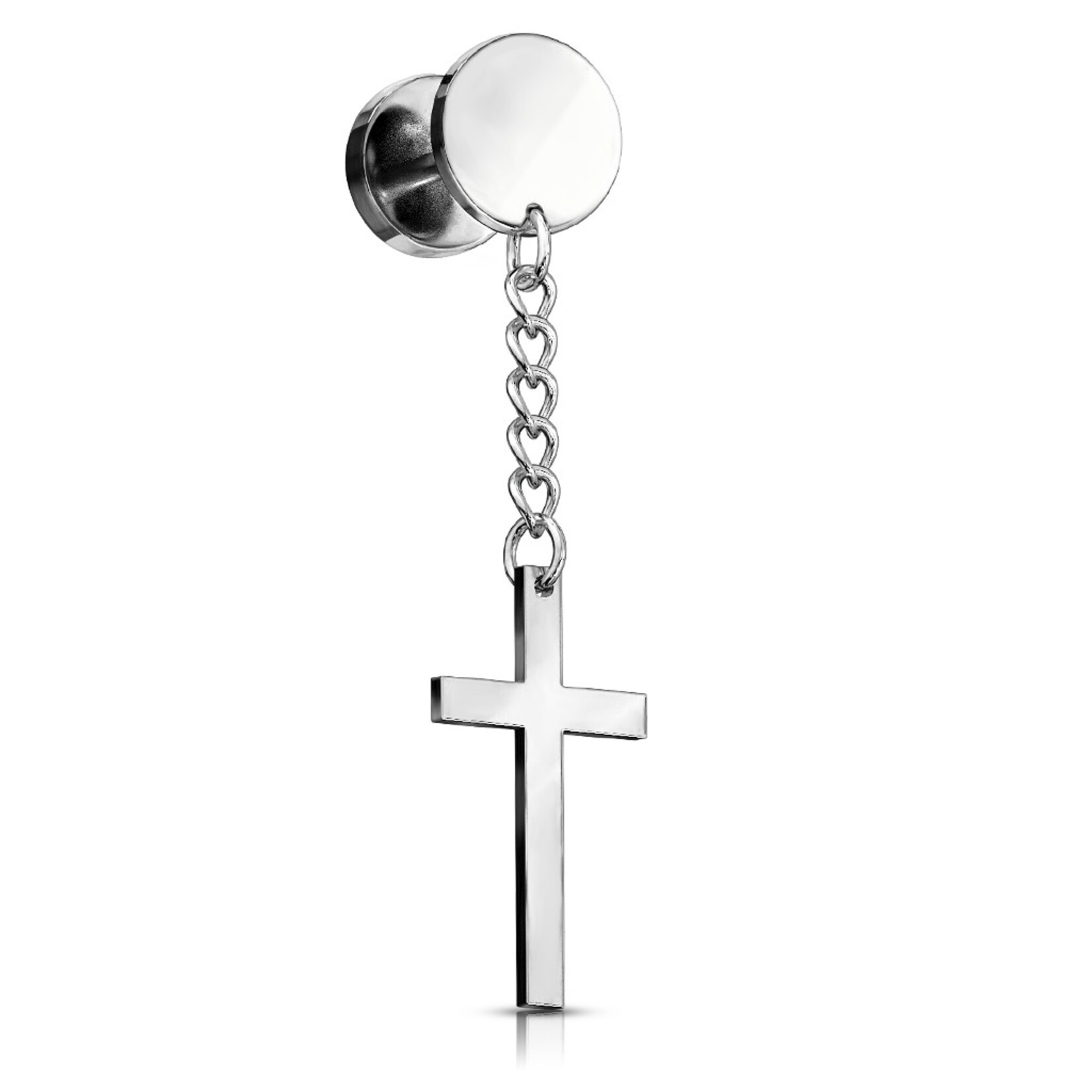 Body Jewelry Cross on Chain Dangle Plugs