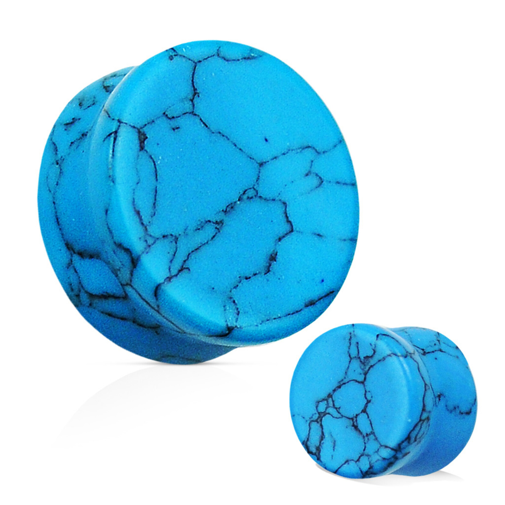 Body Jewelry Turquoise Stone Saddle Fit Plug