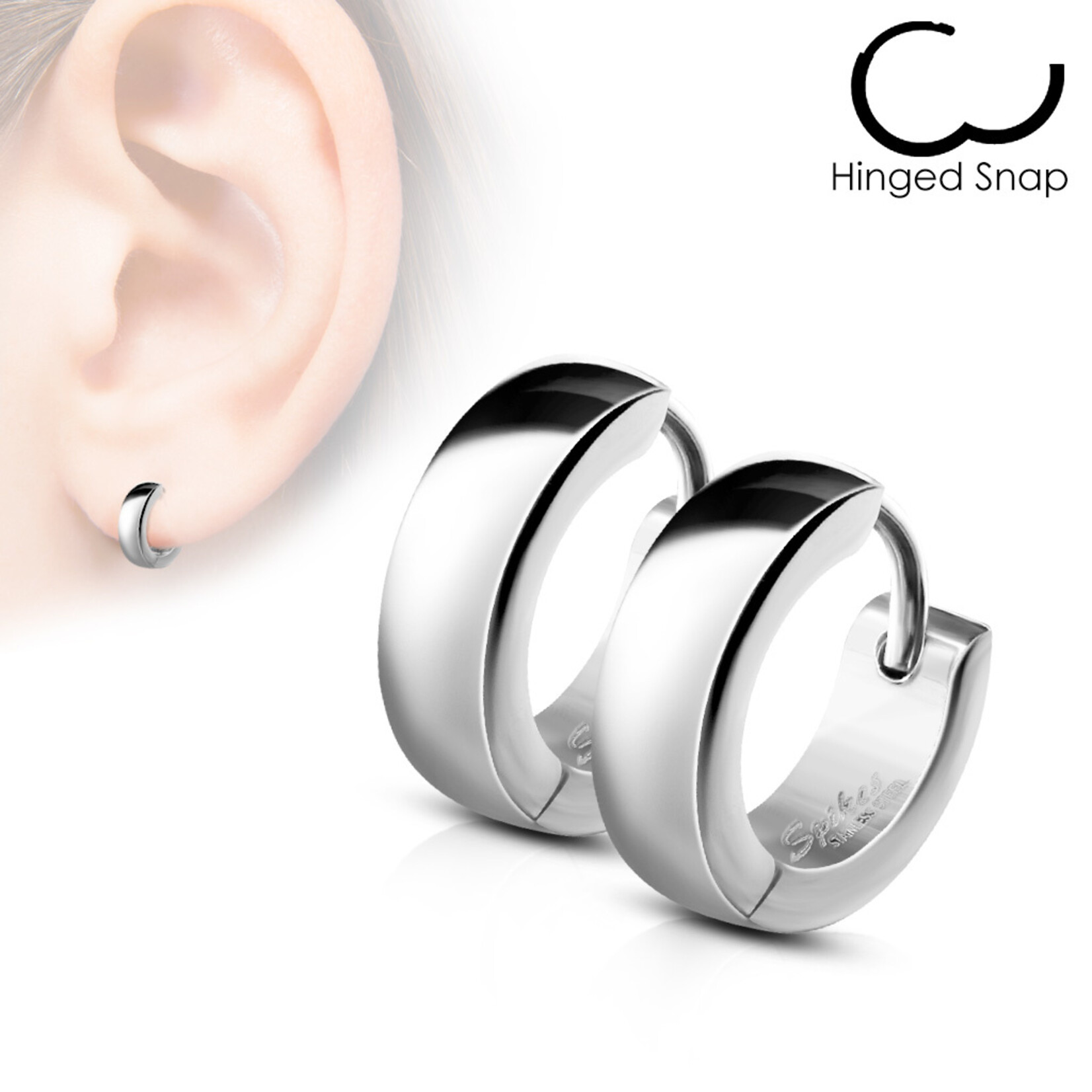 Hollywood Body Jewelry Dome Hoop/Huggie Earrings
