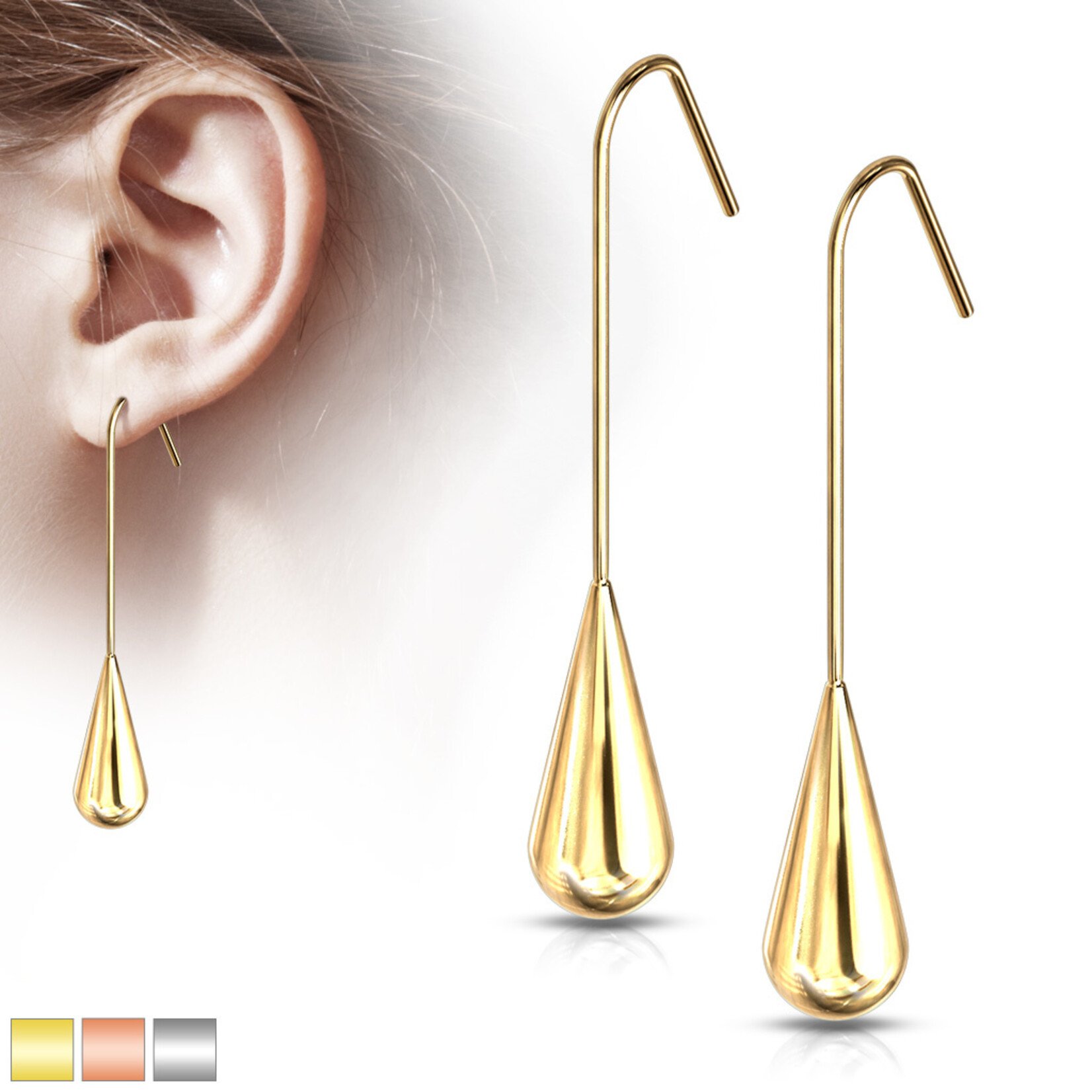 Body Jewelry Long Hanging Teardrop Earrings