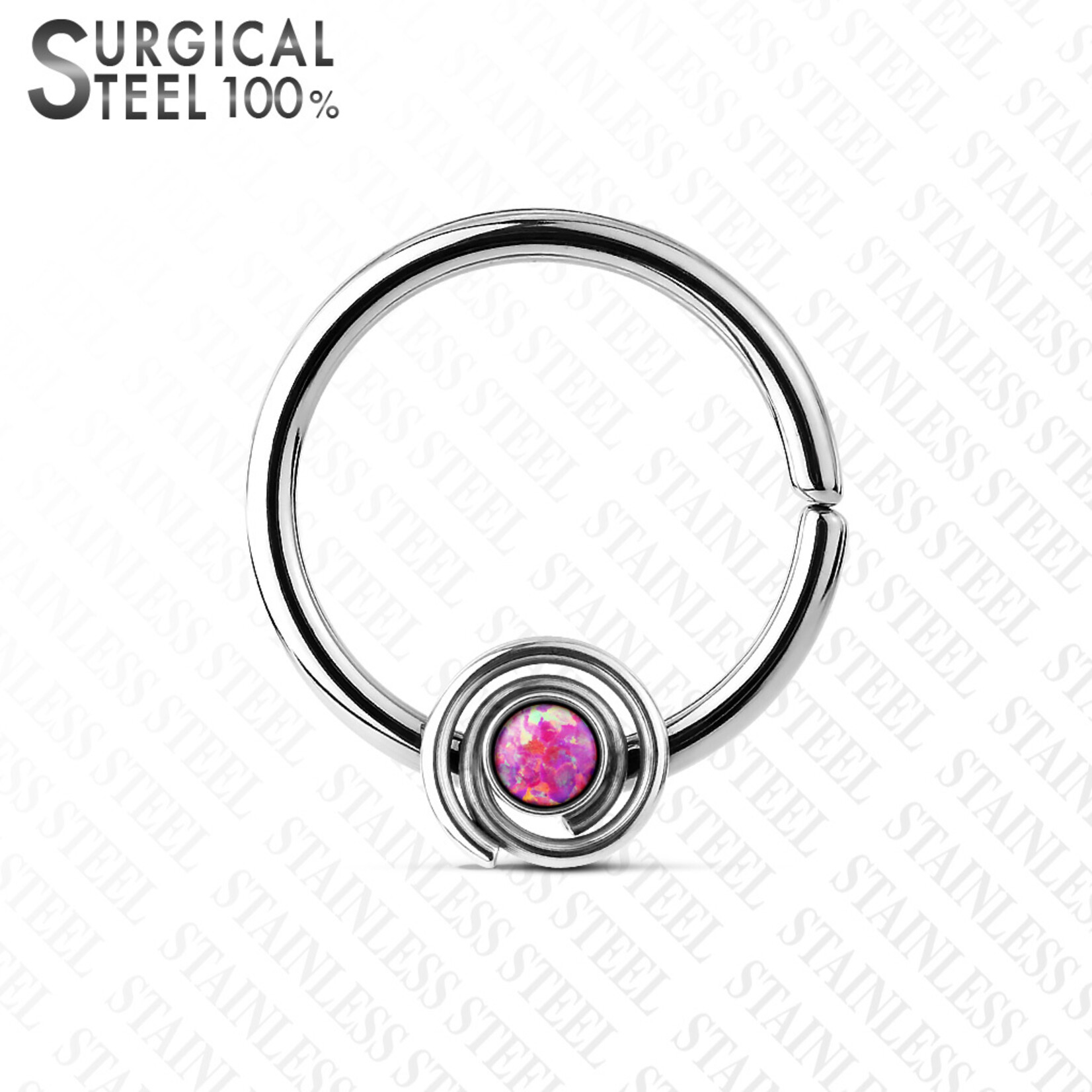 Body Jewelry Bendable Hoop Spiral Opal