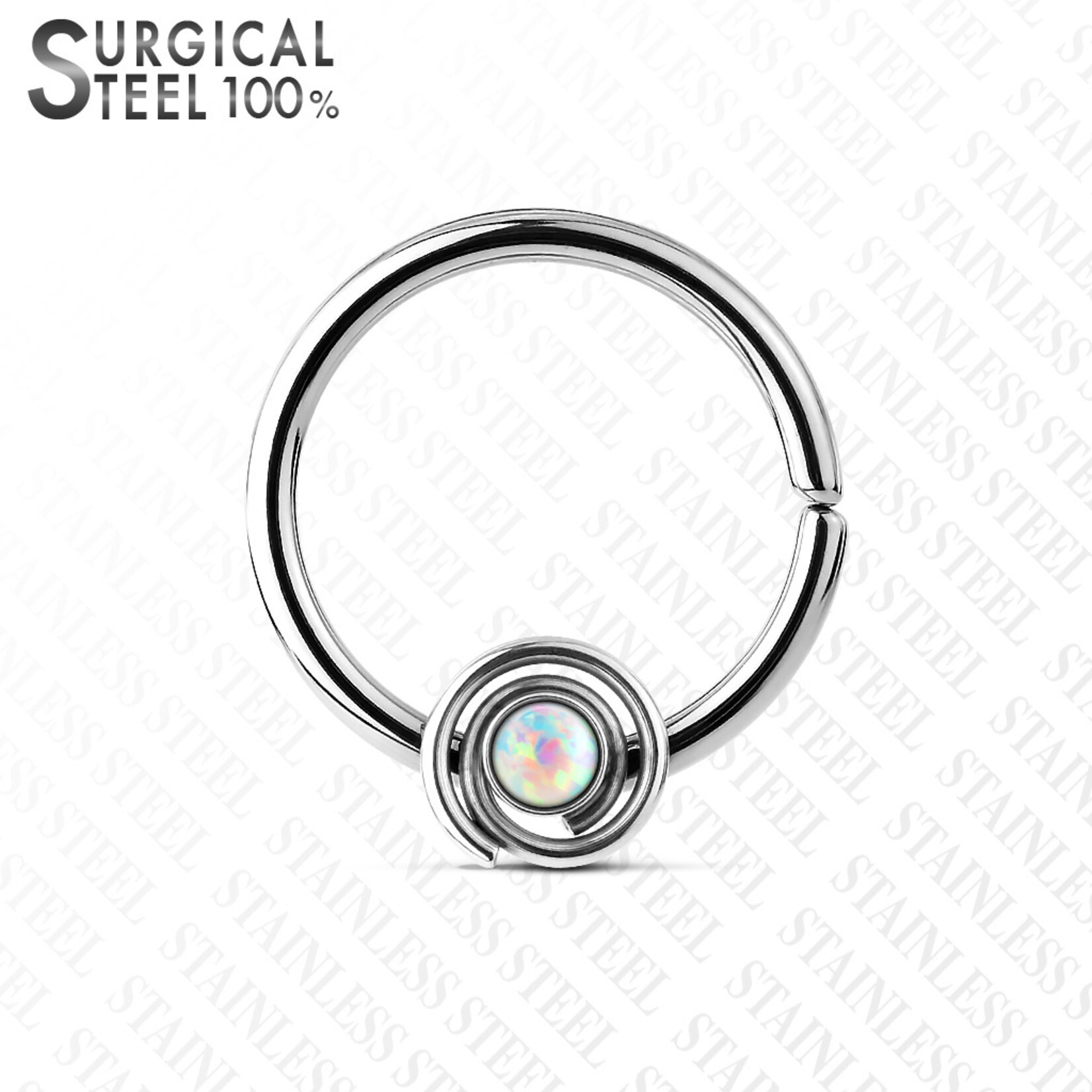 Body Jewelry Bendable Hoop Spiral Opal