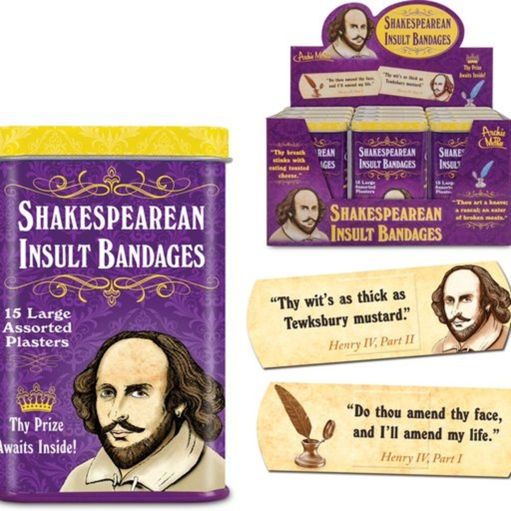 Novelty 12389: Shakespearean Insult Bandages
