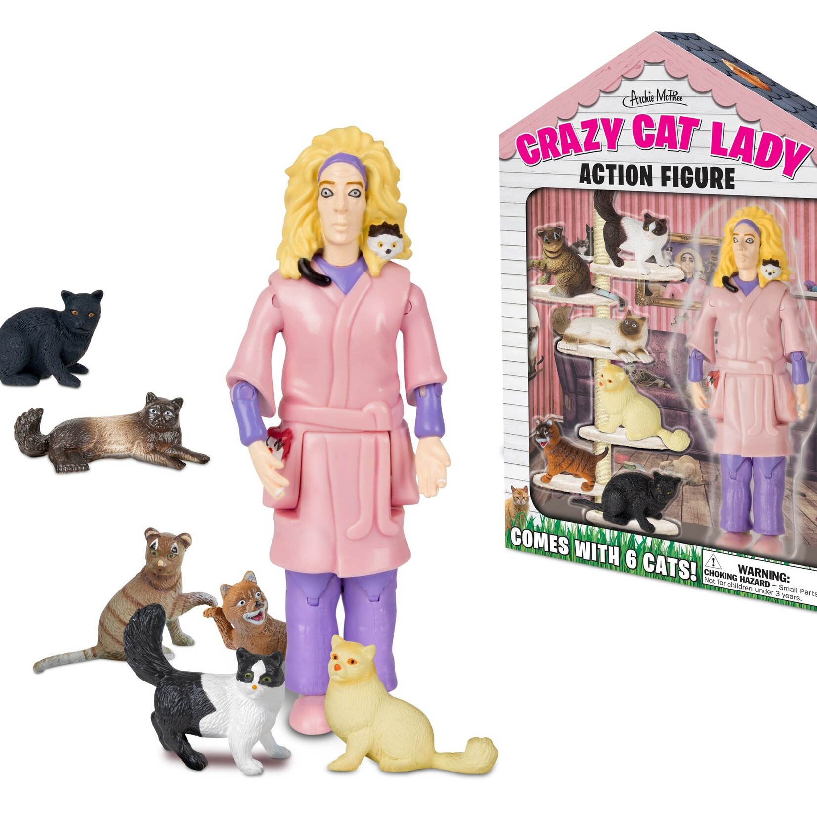 Accoutrements/Archie McPhee 12470 Action Figure - Crazy Cat Lady
