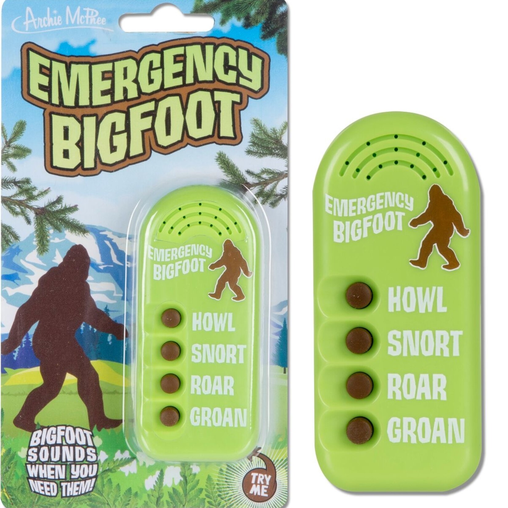 Accoutrements/Archie McPhee Emergency Bigfoot Button