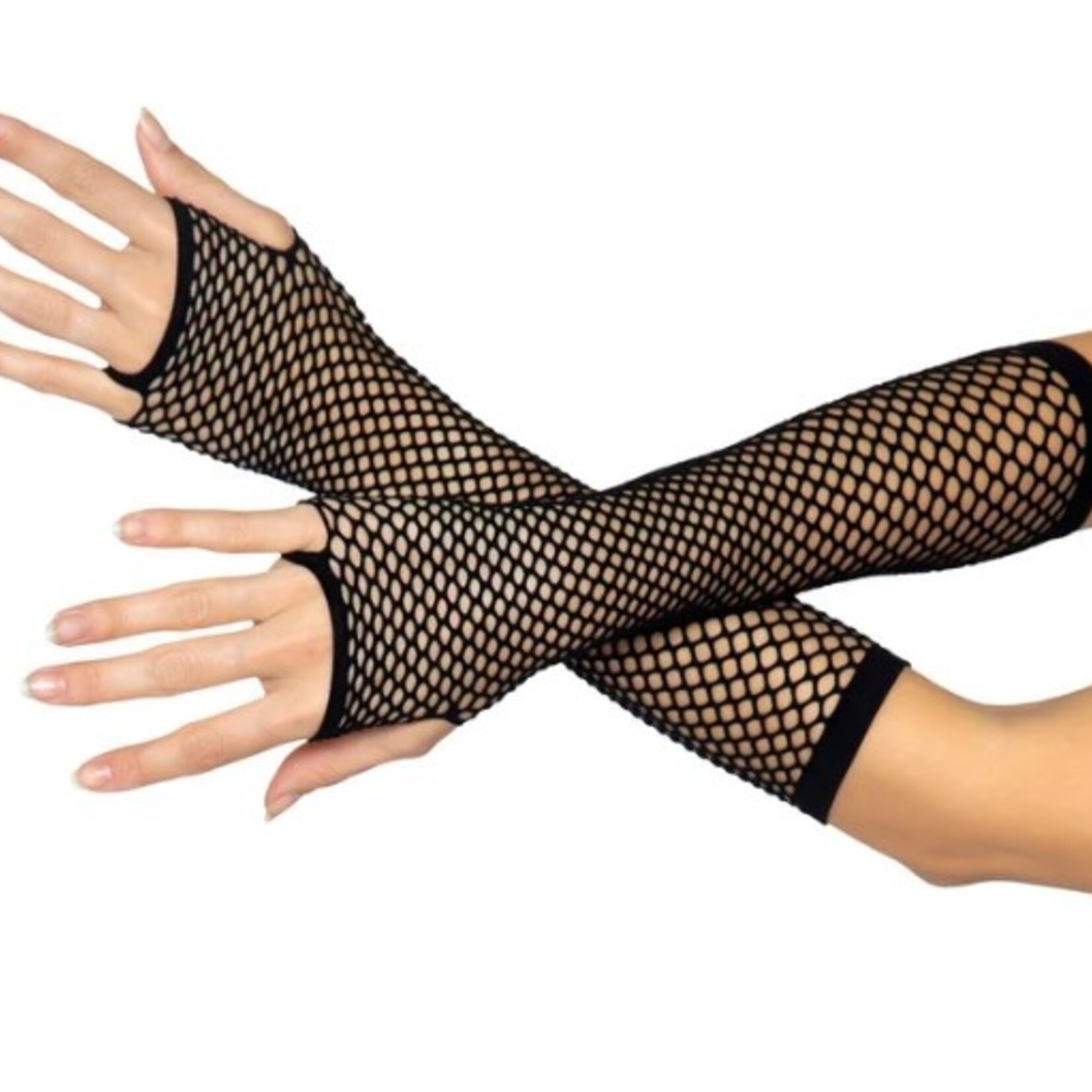 Halloween Triangle Net Fingerless Gloves