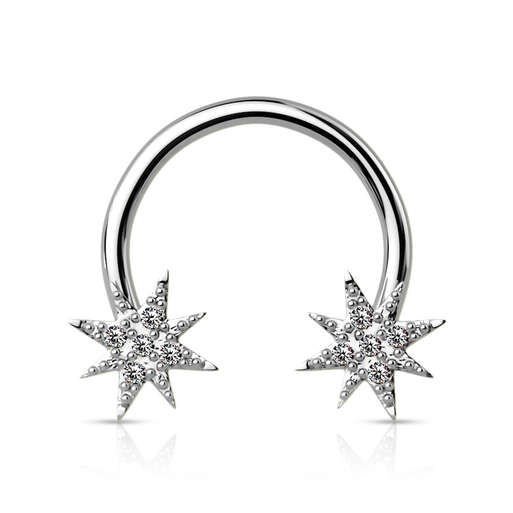 Body Jewelry Starburst Horseshoe