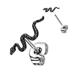 Hollywood Body Jewelry Titanium Push In Snake Earring