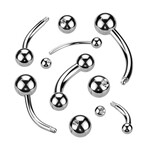 Hollywood Body Jewelry 16g Surgical Steel Bent Barbell