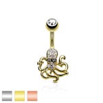 Body Jewelry Crystal Octopus Navel Ring