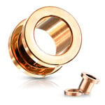 Hollywood Body Jewelry Screwback Plugs Pair Rose Gold