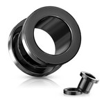Handmade Screwback Plugs Pair  Black