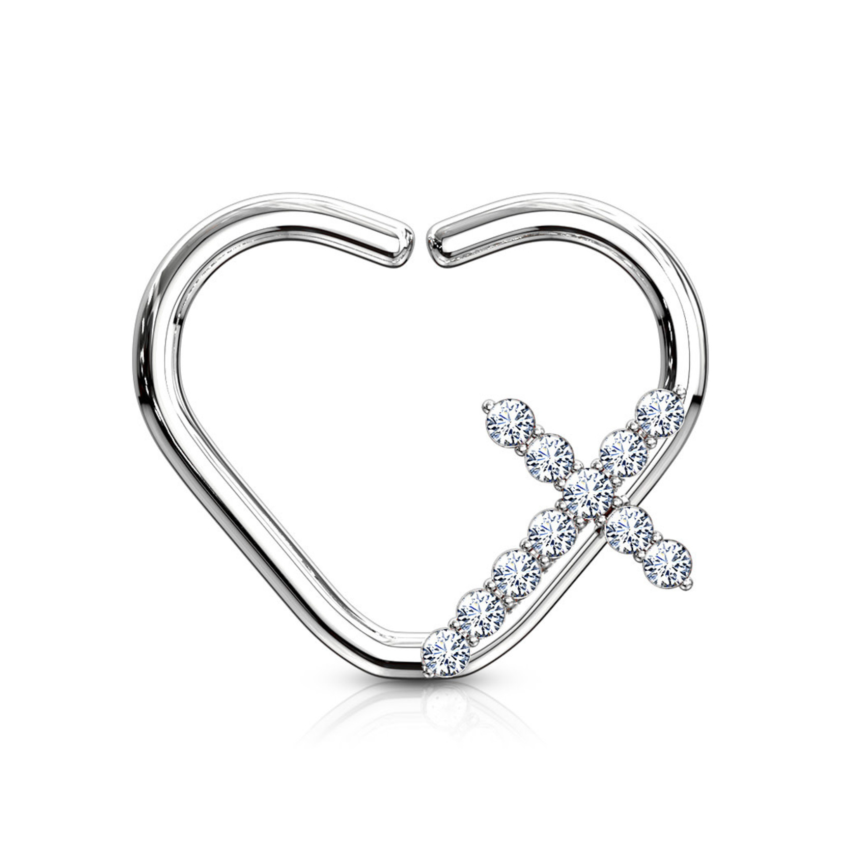 Body Jewelry Cross Heart Hoop