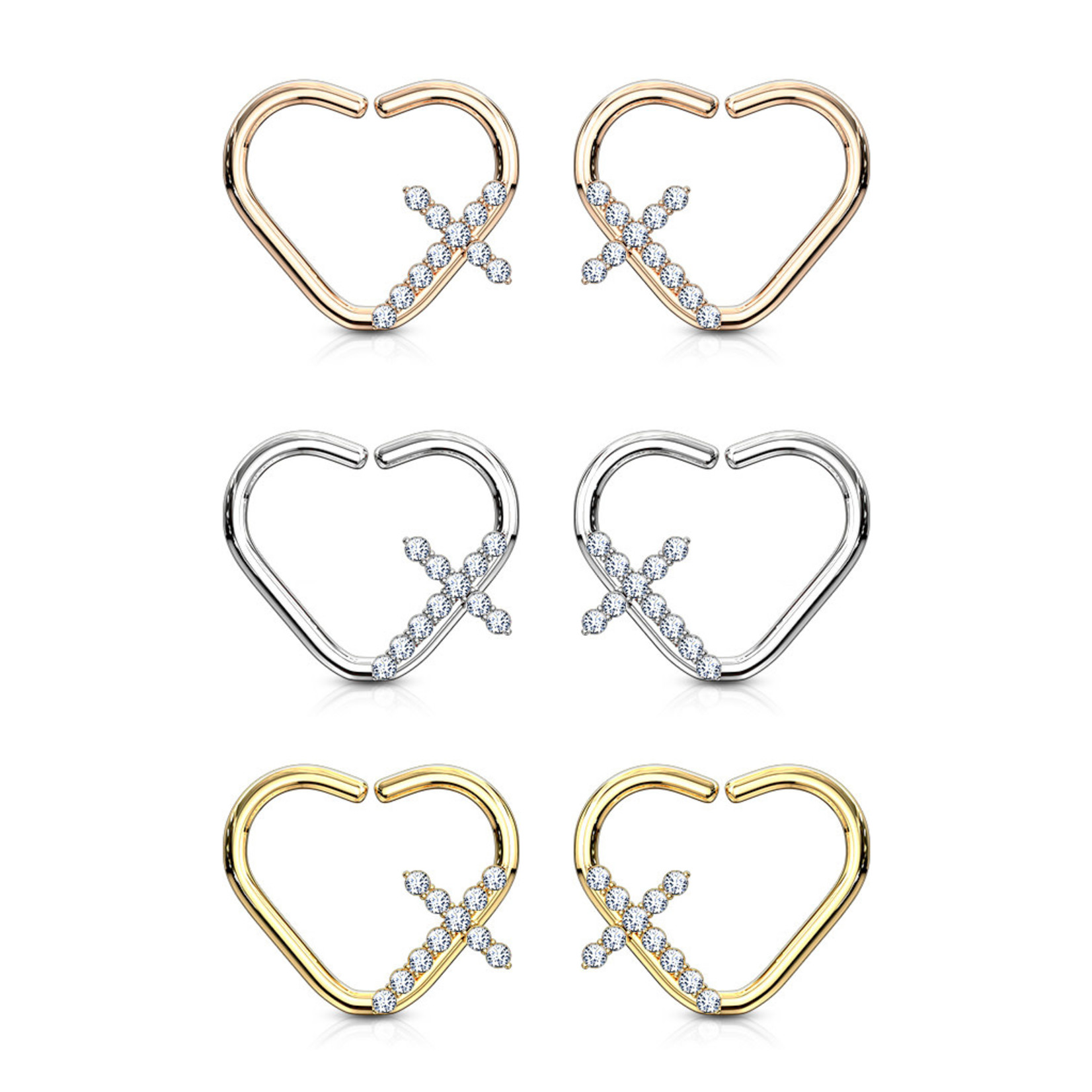 Body Jewelry Cross Heart Hoop