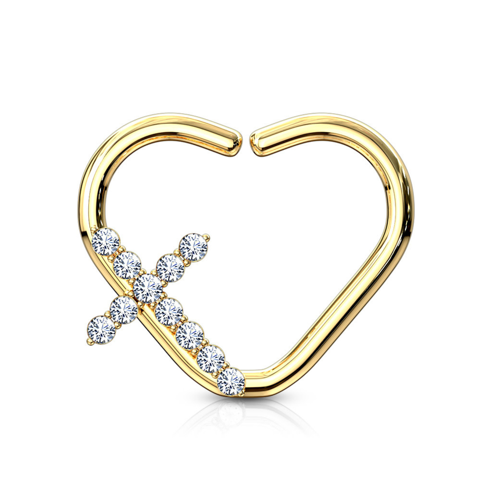 Body Jewelry Cross Heart Hoop