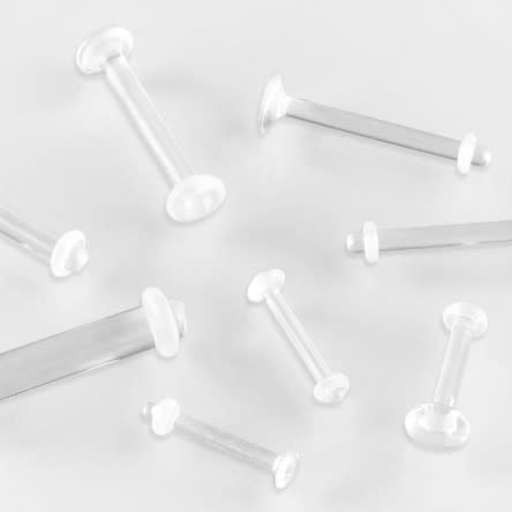 Hollywood Body Jewelry RET-1419 Clear Labret Retainer with O-Ring
