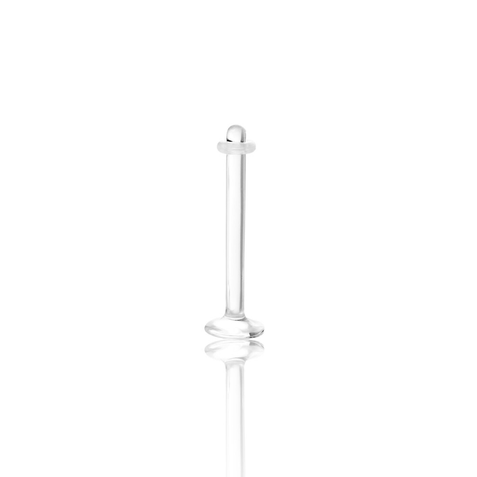 Hollywood Body Jewelry RET-1419 Clear Labret Retainer with O-Ring