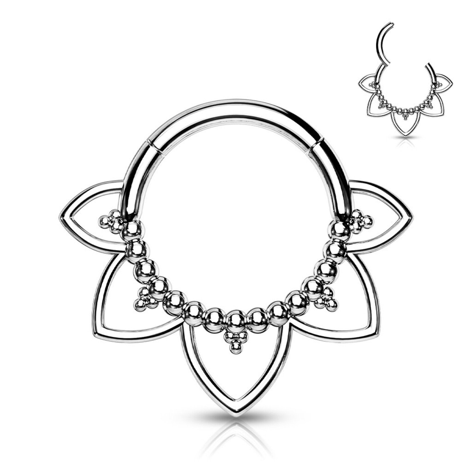 Hollywood Body Jewelry Hinged Filigree Hoop