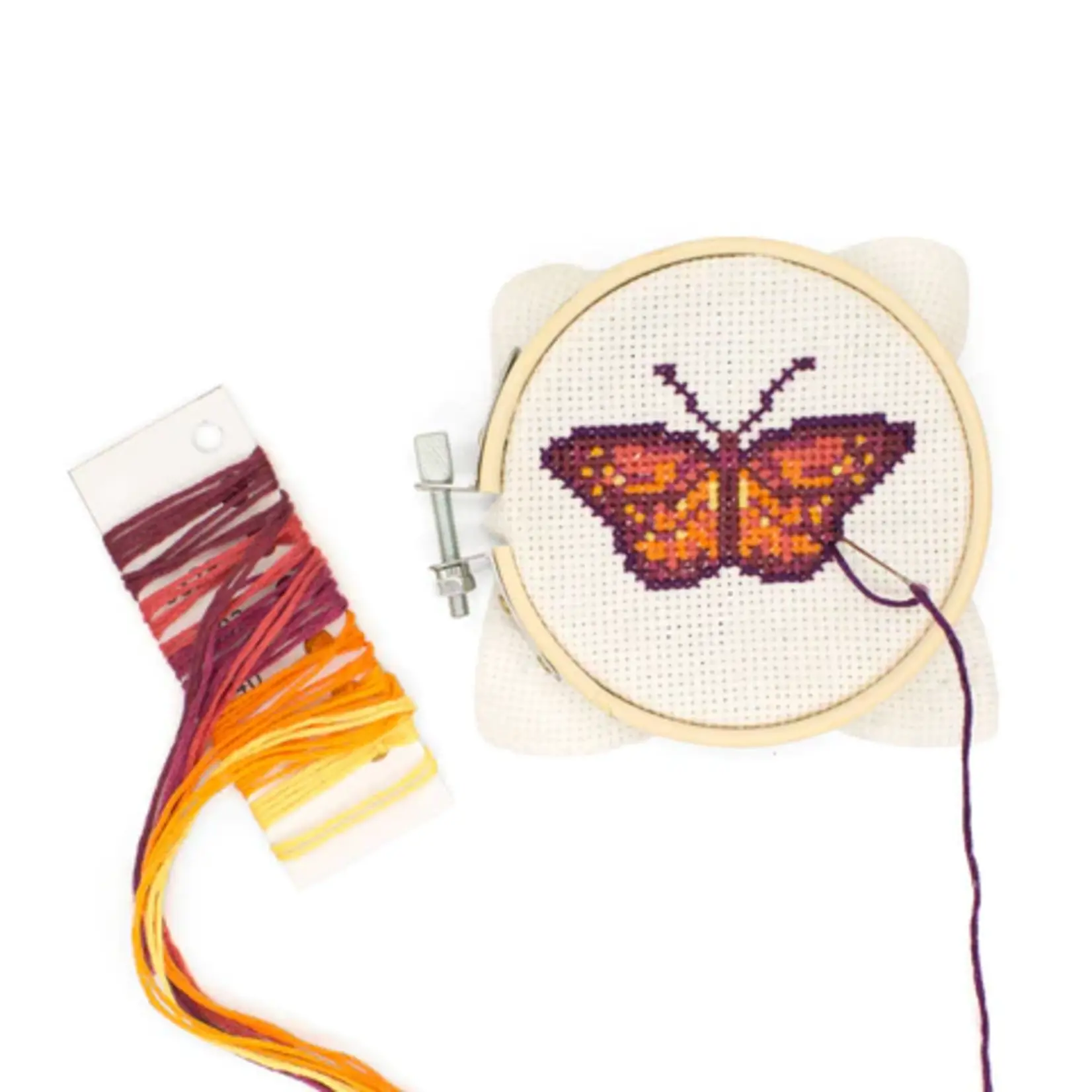 Home Decor Mini Cross Stitch Embroidery Kit-Butterfly