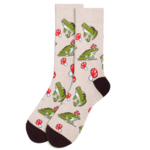 Selini Men's Mushroom and Frog Novelty Sock