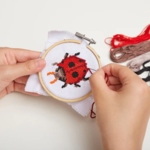 Home Decor Mini Cross Stitch Embroidery Kit - Ladybug