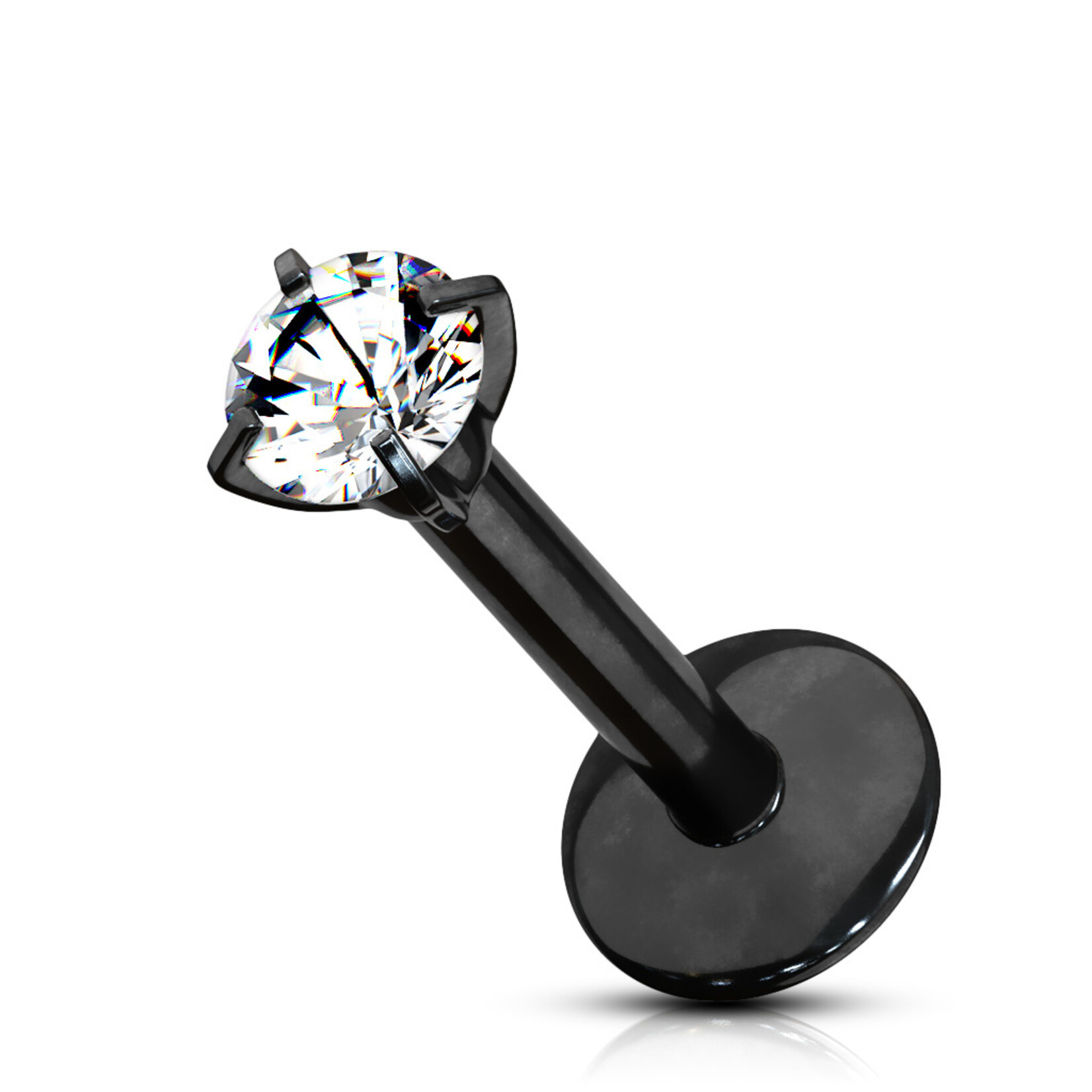 Hollywood Body Jewelry Titanium Crystal Labret