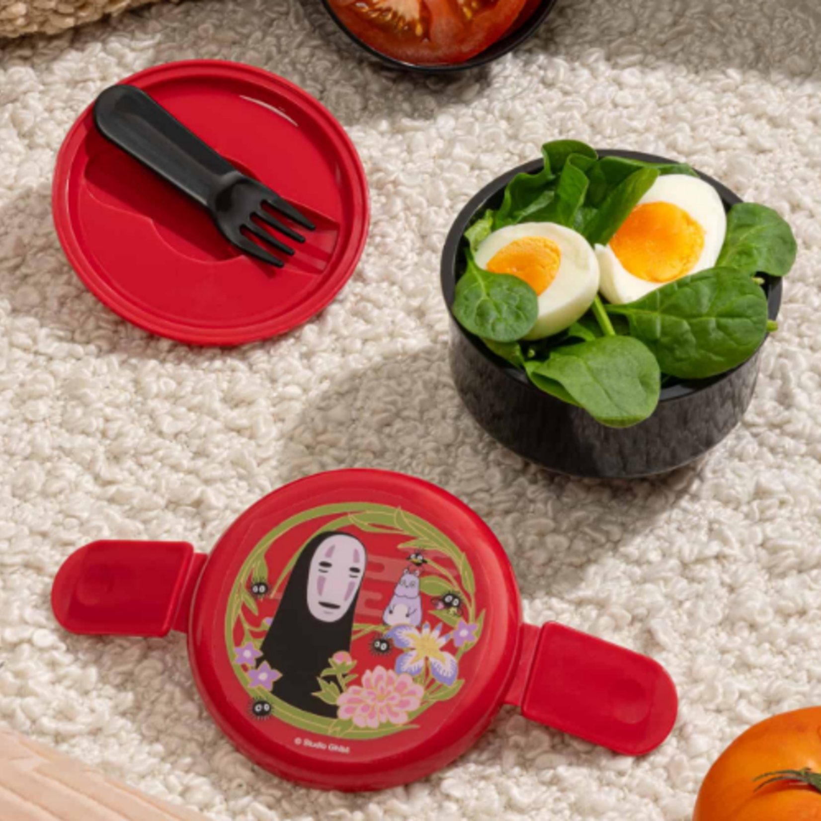 Clever Idiots Spirited Away Round Bento Lunch Box 16.91oz (Dark  Red)