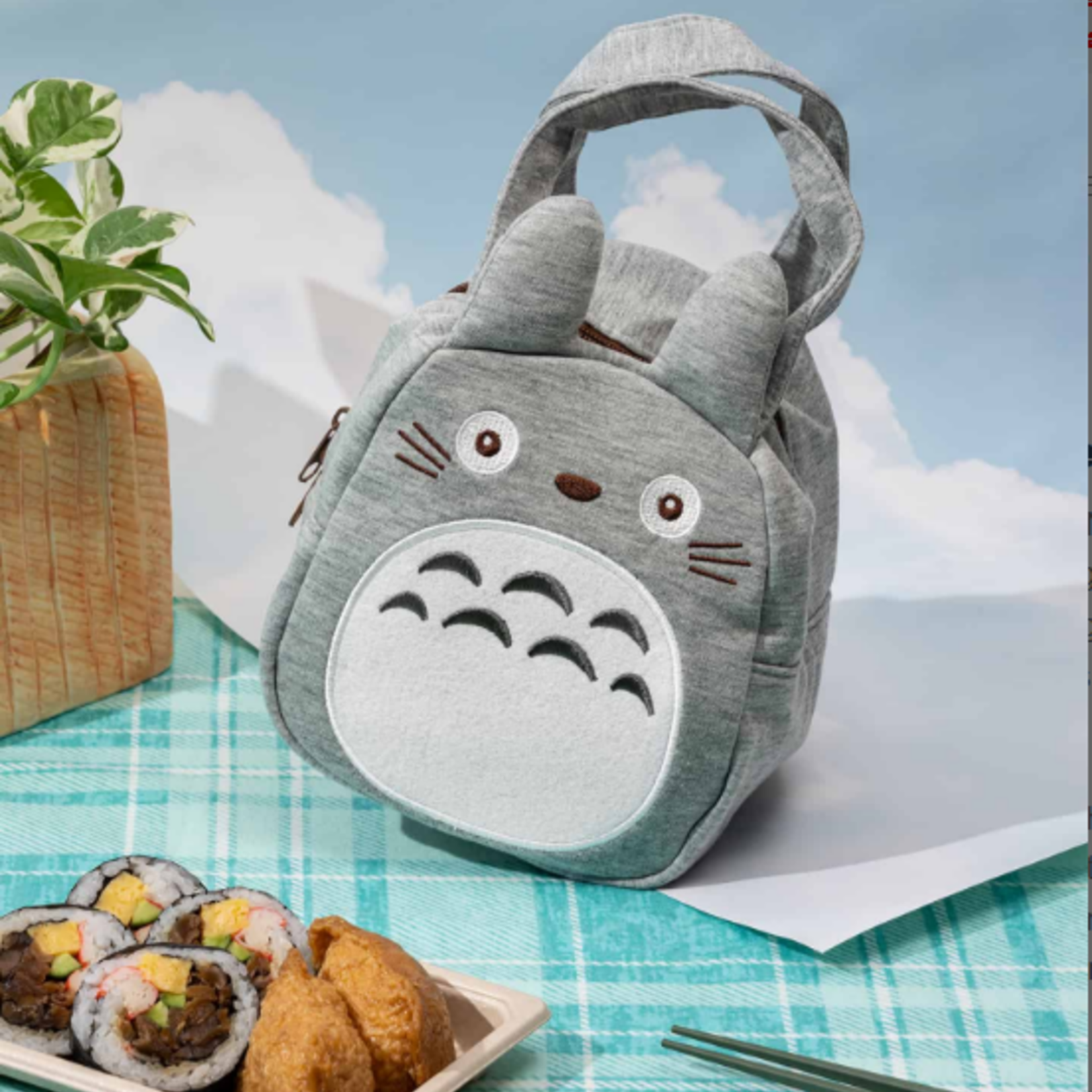 Clever Idiots My Neighbor Totoro Die Cut Lunch Bag (Gray)