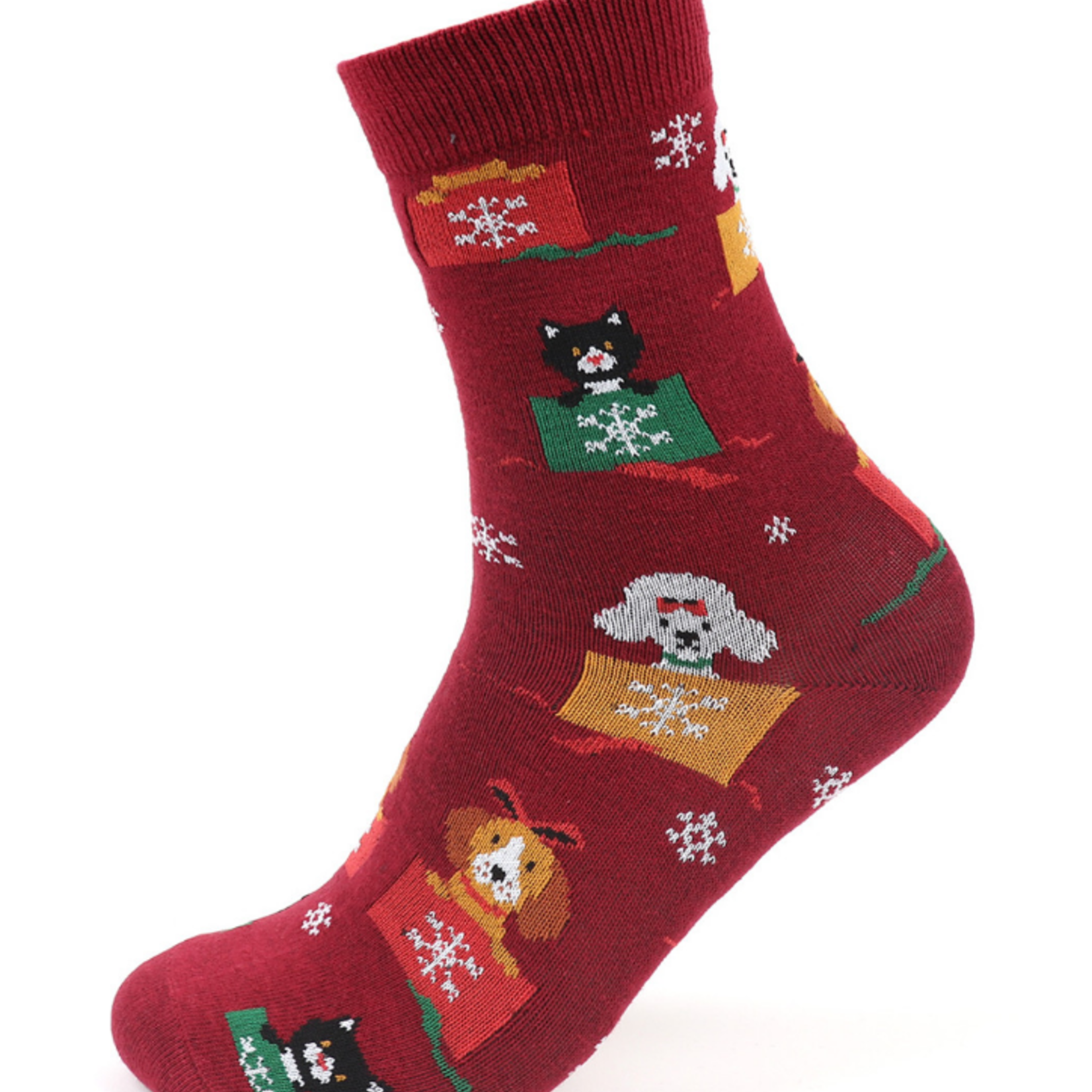 Selini Women's Cats and Dog Novelty Socks