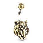 Body Jewelry Gold Tiger Navel Ring