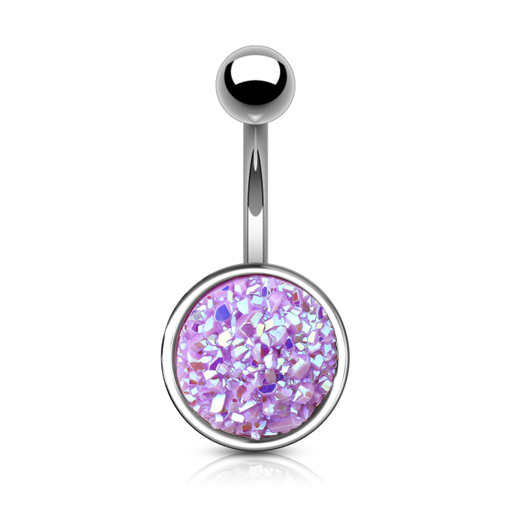 Body Jewelry Druzy Stone Navel Ring