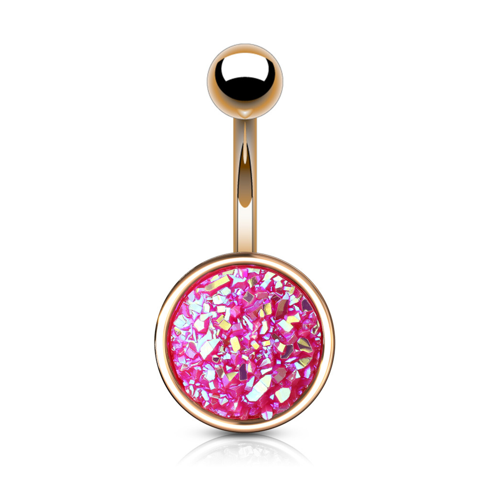 Body Jewelry Druzy Stone Navel Ring