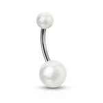 Body Jewelry Faux Pearl Navel Barbell