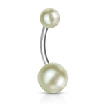 Body Jewelry Yellow Pearl Navel Ball