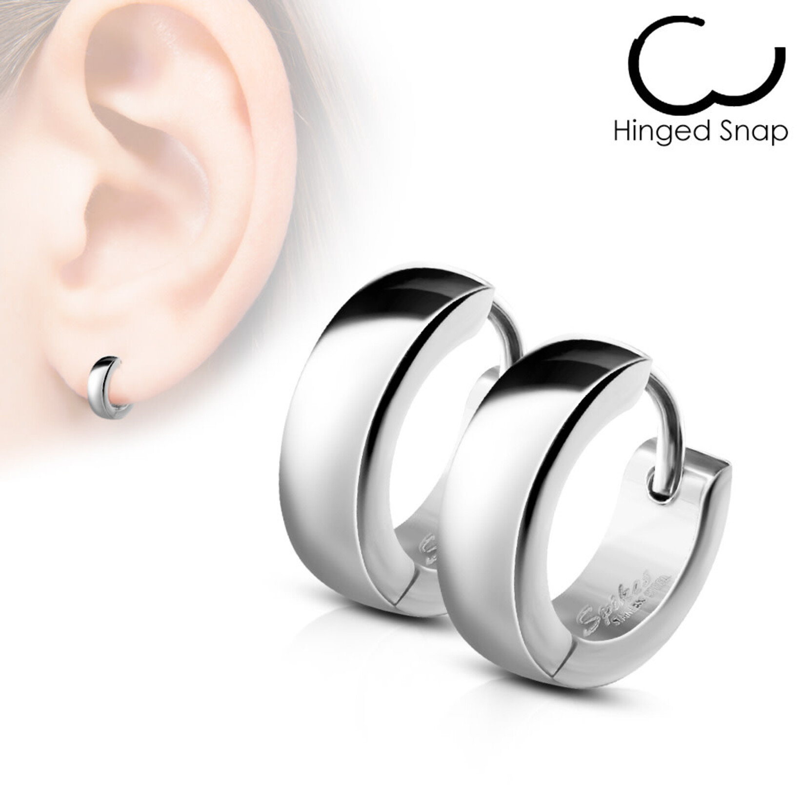 Hollywood Body Jewelry Dome Hoop/Huggie Earrings