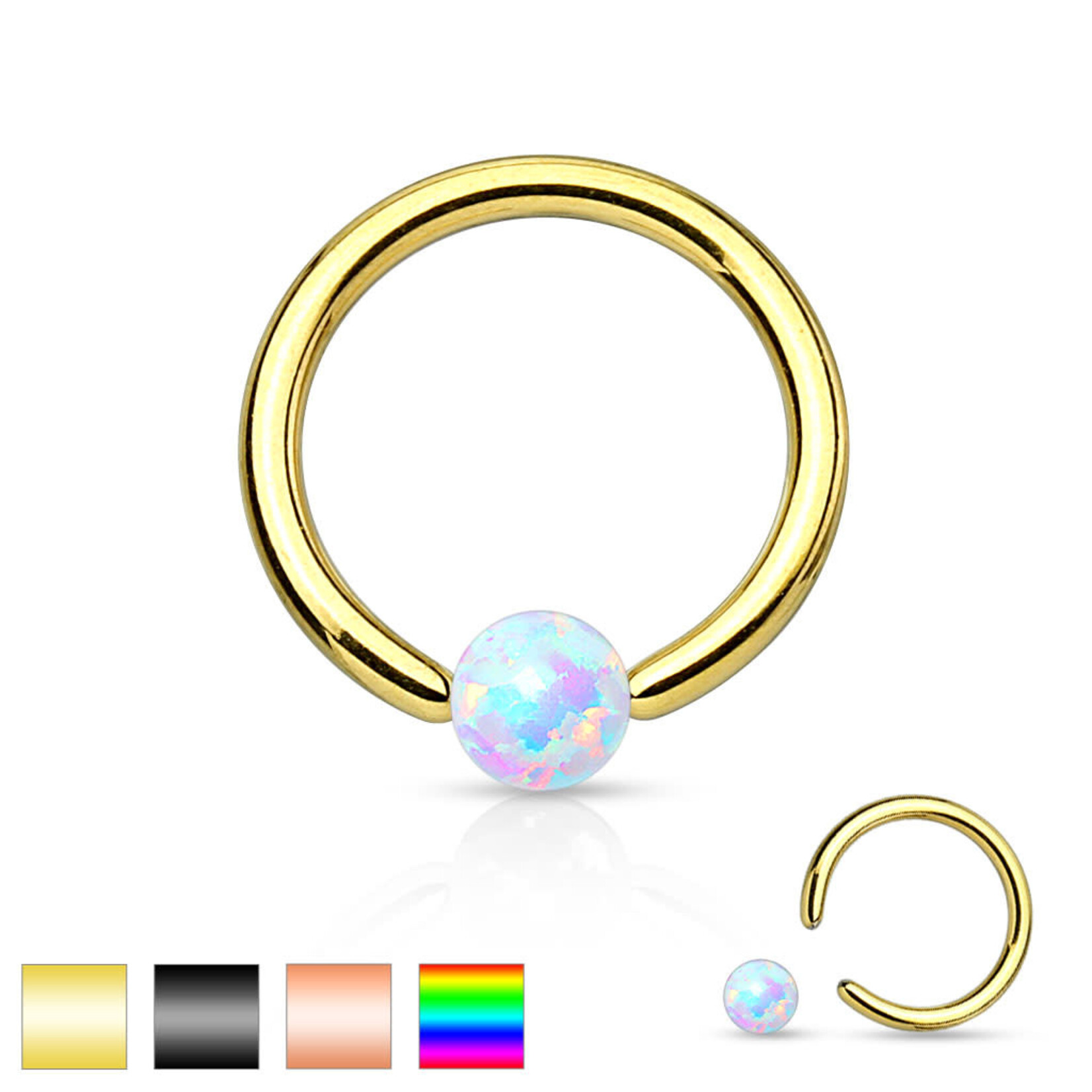 Body Jewelry Opal Ball Captive Bead Ring