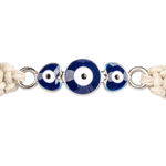 Benjamin International HEMP EVIL EYE ADJUSTABLE BRACELET B1196