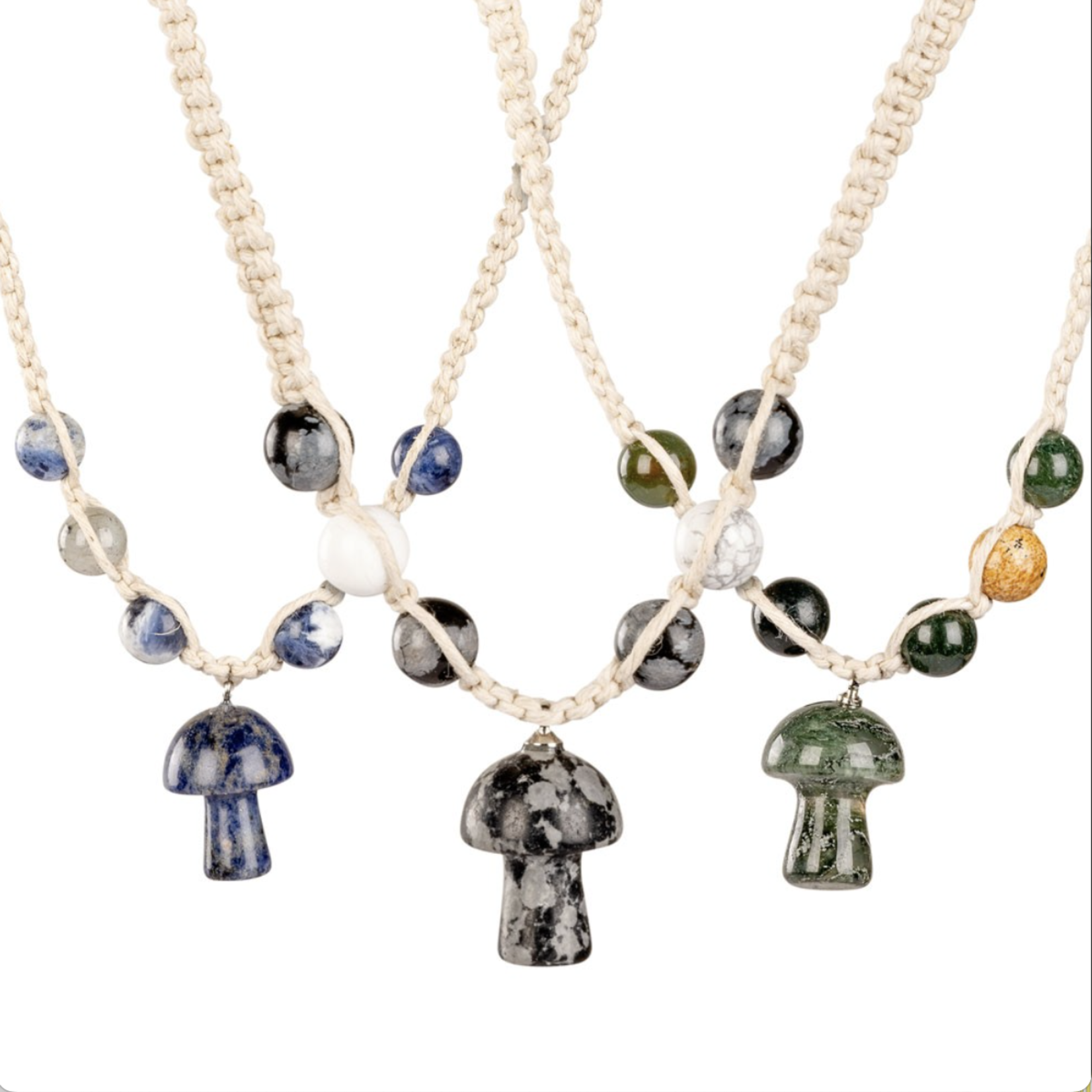 Benjamin International Stone Mushroom Necklace