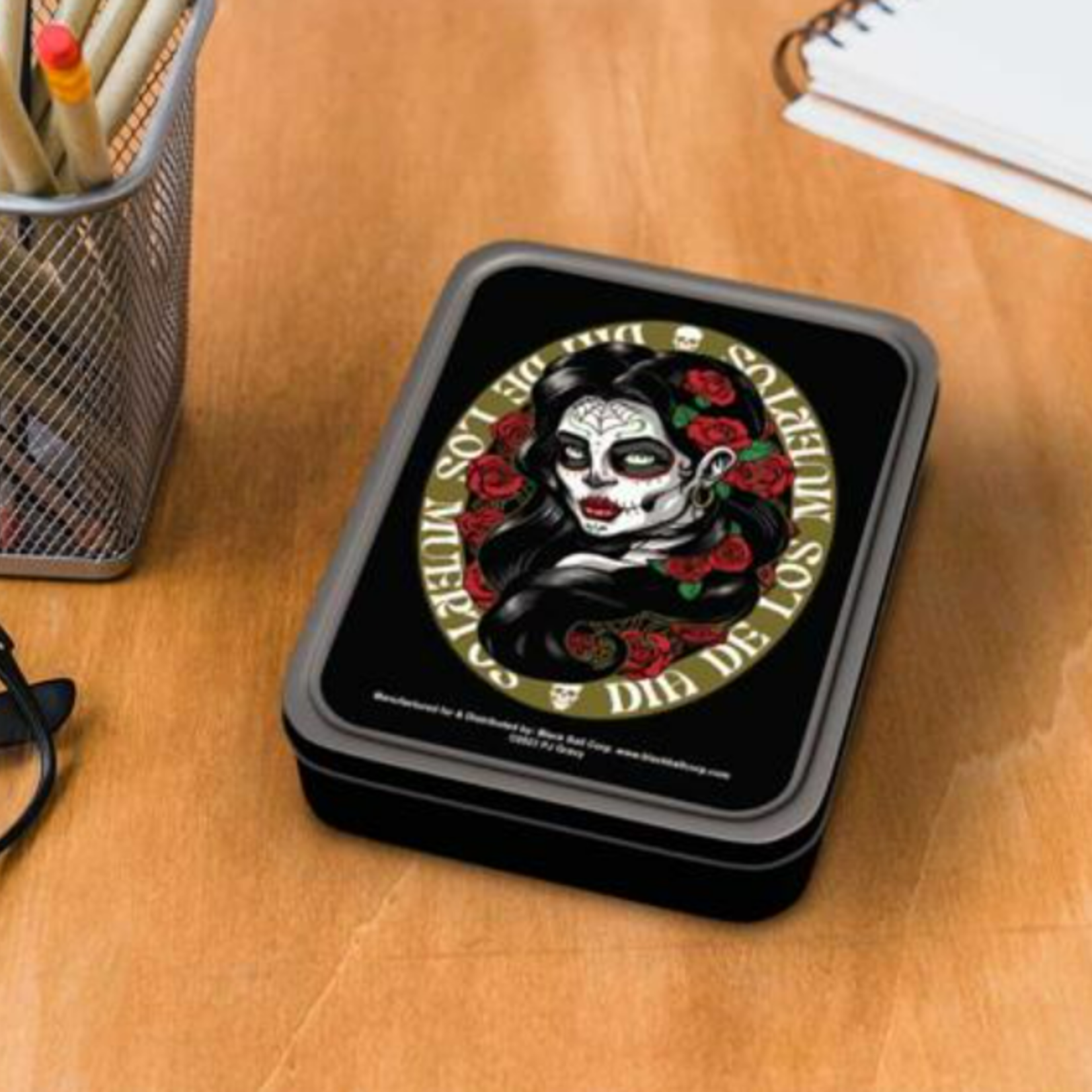 Black Ball Corp. El Dia De Los Muertos - Large Stash Tin  XA1102